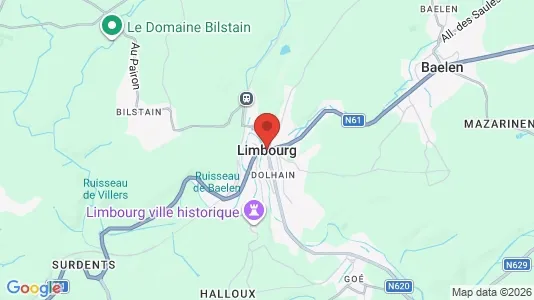 Apartments for rent i Limbourg - kort over placeringen