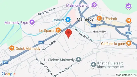 Apartments for rent i Malmedy - kort over placeringen