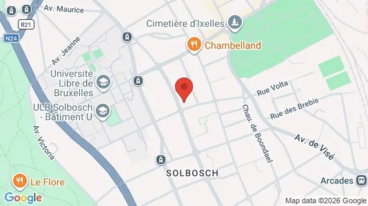 Apartments for rent i Brussels Elsene - kort over placeringen