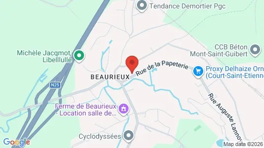 Apartments for rent i Court-Saint-Étienne - kort over placeringen