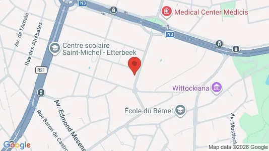 Apartments for rent i Brussels Sint-Pieters-Woluwe - kort over placeringen