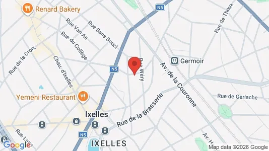 Apartments for rent i Brussels Elsene - kort over placeringen