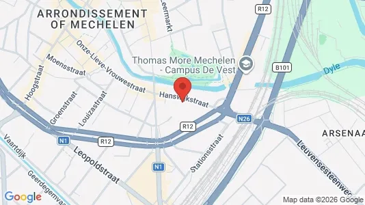 Apartments for rent i Mechelen - kort over placeringen