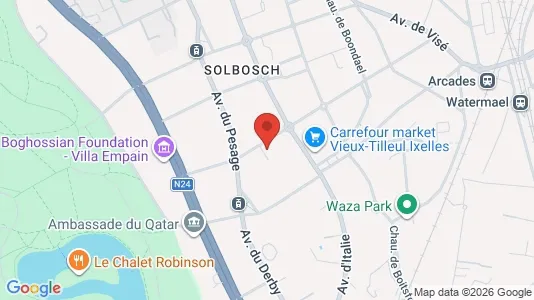 Apartments for rent i Brussels Elsene - kort over placeringen