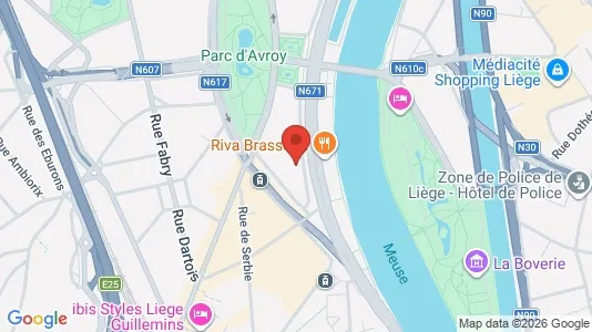 Apartments for rent i Luik - kort over placeringen