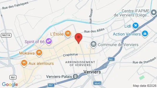 Apartments for rent i Verviers - kort over placeringen