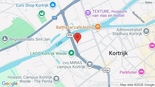 Apartments for rent i Kortrijk - kort over placeringen