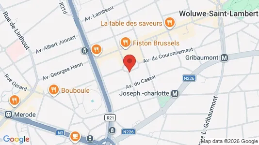 Apartments for rent i Brussels Sint-Lambrechts-Woluwe - kort over placeringen