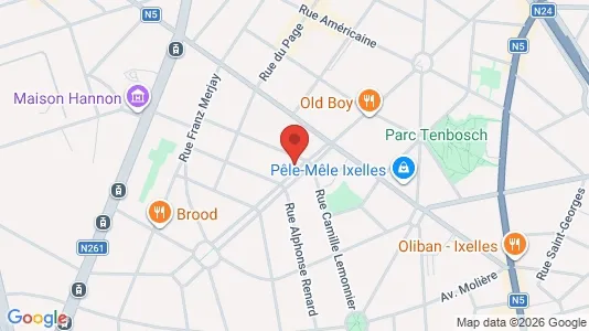 Apartments for rent i Brussels Elsene - kort over placeringen