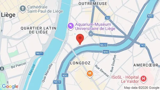Apartments for rent i Luik - kort over placeringen