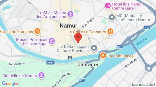 Apartments for rent i Namen - kort over placeringen