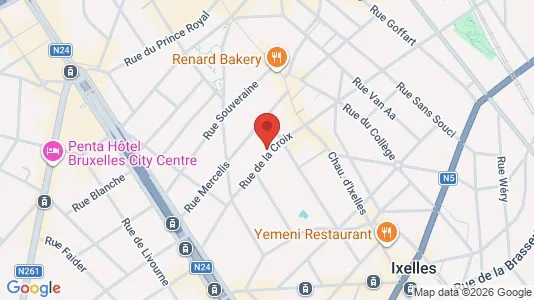 Apartments for rent i Brussels Elsene - kort over placeringen
