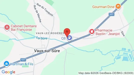 Apartments for rent i Vaux-sur-Sûre - kort over placeringen