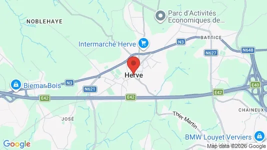 Houses for rent i Herve - kort over placeringen
