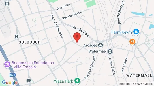Apartments for rent i Brussels Watermaal-Bosvoorde - kort over placeringen