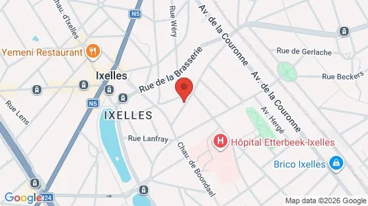 Apartments for rent i Brussels Elsene - kort over placeringen