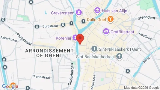 Apartments for rent i Stad Gent - kort over placeringen