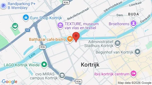 Apartments for rent i Kortrijk - kort over placeringen