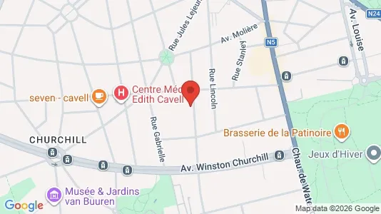 Apartments for rent i Brussels Ukkel - kort over placeringen