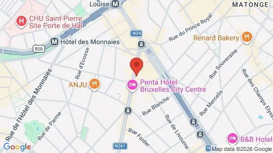 Apartments for rent i Brussels Sint-Gillis - kort over placeringen