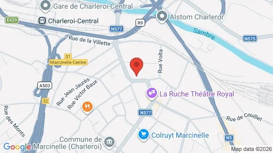 Apartments for rent i Charleroi - kort over placeringen