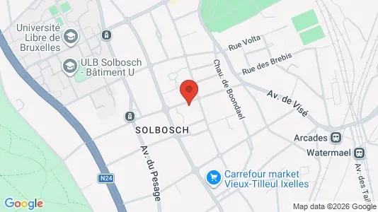 Apartments for rent i Brussels Elsene - kort over placeringen