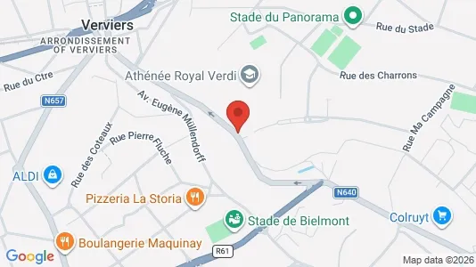 Apartments for rent i Verviers - kort over placeringen