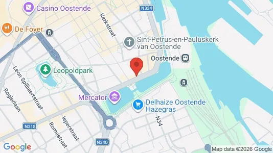 Apartments for rent i Oostende - kort over placeringen