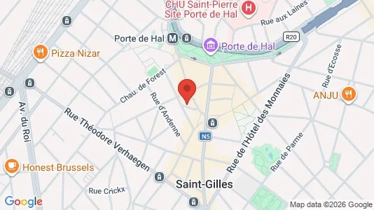 Apartments for rent i Brussels Sint-Gillis - kort over placeringen