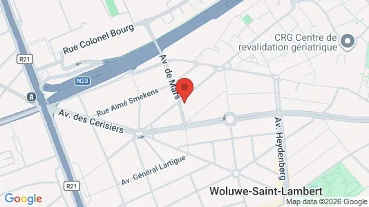 Apartments for rent i Brussels Sint-Lambrechts-Woluwe - kort over placeringen