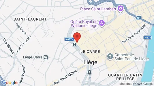 Apartments for rent i Luik - kort over placeringen