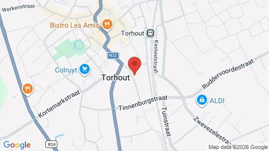 Apartments for rent i Torhout - kort over placeringen