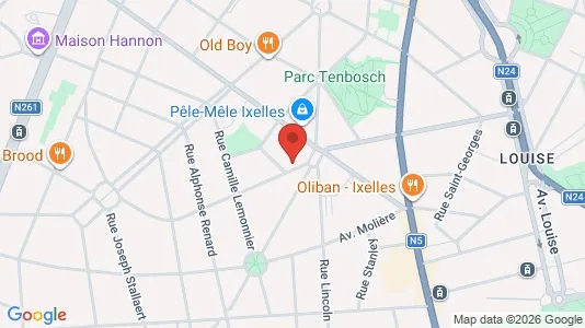 Apartments for rent i Brussels Elsene - kort over placeringen