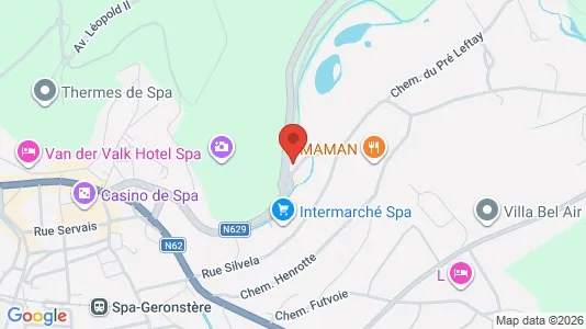Apartments for rent i Spa - kort over placeringen