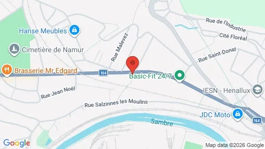 Apartments for rent i Namen - kort over placeringen