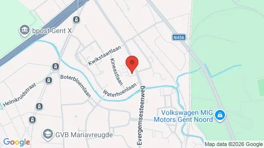 Apartments for rent i Gent Wondelgem - kort over placeringen