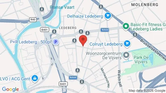 Apartments for rent i Gent Ledeberg - kort over placeringen
