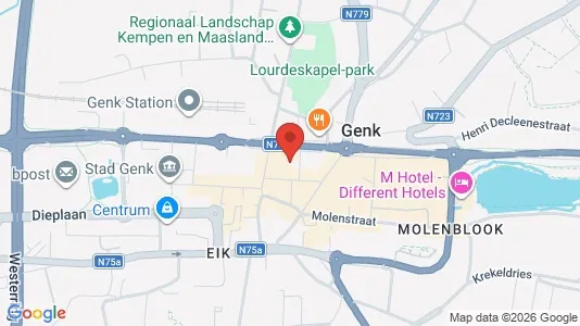 Apartments for rent i Genk - kort over placeringen