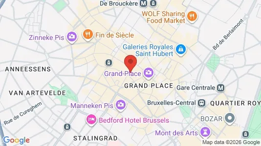 Apartments for rent i Stad Brussel - kort over placeringen