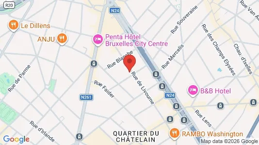 Apartments for rent i Brussels Elsene - kort over placeringen