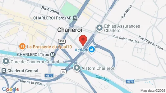 Apartments for rent i Charleroi - kort over placeringen