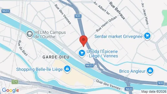 Apartments for rent i Luik - kort over placeringen