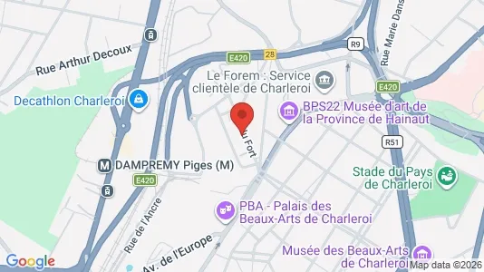 Apartments for rent i Charleroi - kort over placeringen