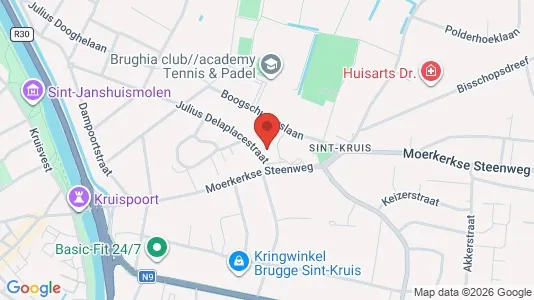Apartments for rent i Brugge - kort over placeringen