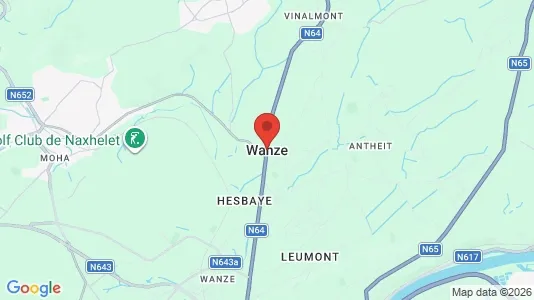 Apartments for rent i Wanze - kort over placeringen