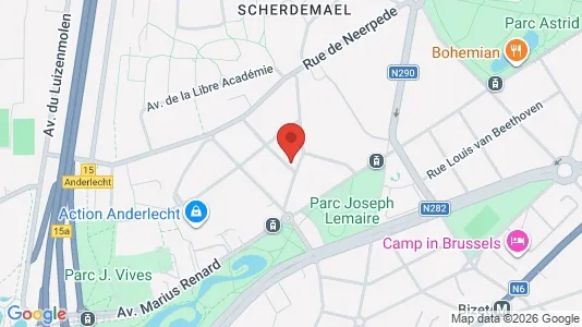 Apartments for rent i Brussels Anderlecht - kort over placeringen