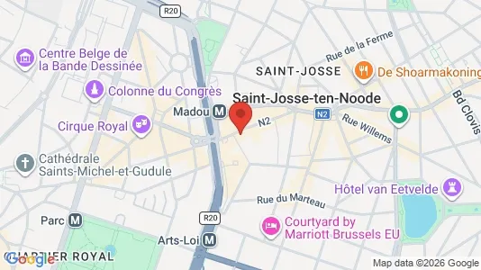 Apartments for rent i Brussels Sint-Joost-ten-Node - kort over placeringen