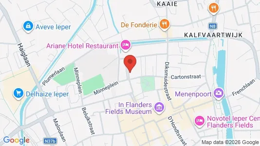 Apartments for rent i Ieper - kort over placeringen