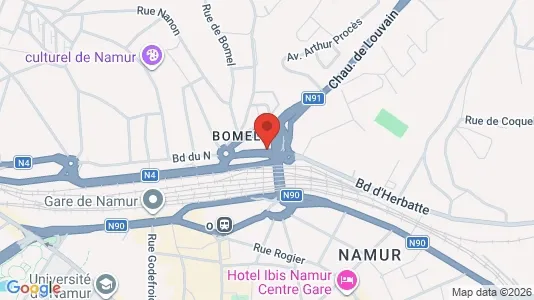 Apartments for rent i Namen - kort over placeringen
