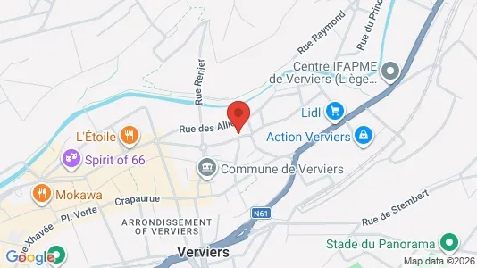 Apartments for rent i Verviers - kort over placeringen